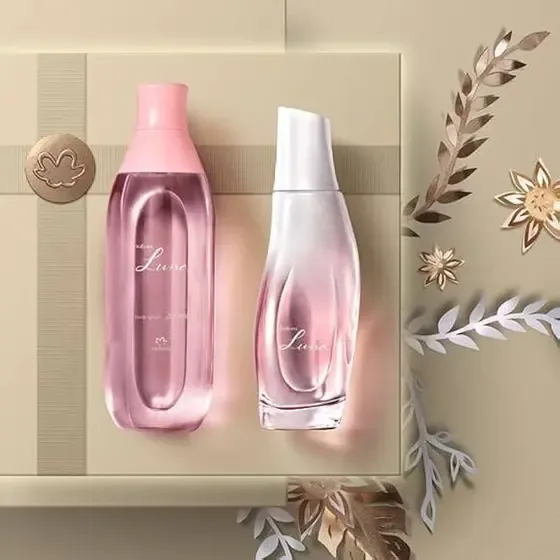 Kit natura Luna colônia feminino 75ml + body splash 200ml + sacola de presente com laço